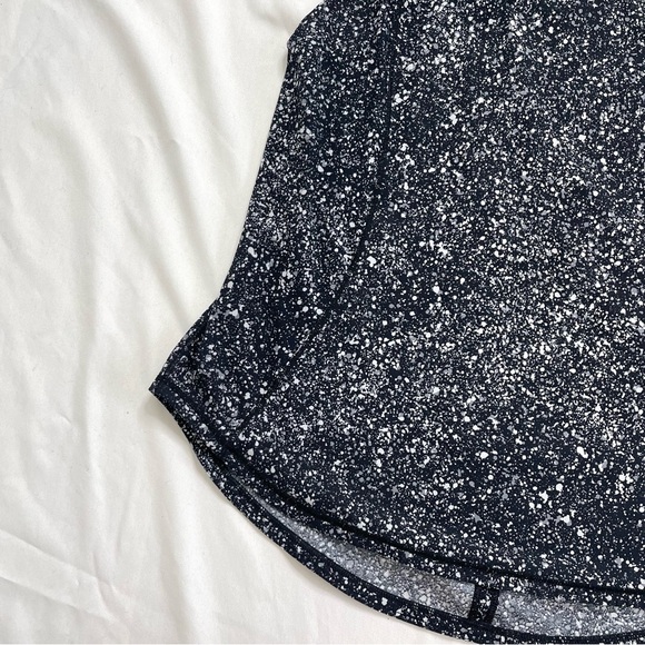 Lululemon Athletica Sculpt Splatter White Black Paint Spots Mesh Tank Top Size - Picture 3 of 6